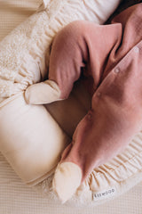 Wooly Organic siuvinėtas veliūrinis šliaužtinukas su pėdutėmis GOTS, Night Owl