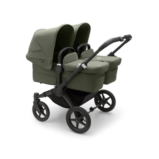 Bugaboo Donkey 5 Twins  vežimėlis dvynukams - Spalva - Black - Forest Green - Forest Green