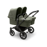 Bugaboo Donkey 5 Twins  vežimėlis dvynukams - Spalva - Black - Forest Green - Forest Green