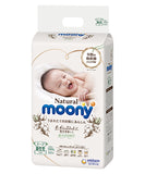 MOONY sauskelnės Natural - dydis  NB 0 - 5 kg, 62vnt