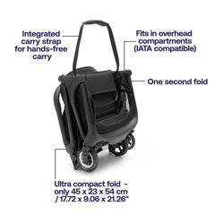 Bugaboo Butterfly sportinis vežimėlis - Black/Midnight Black - Midnight Black