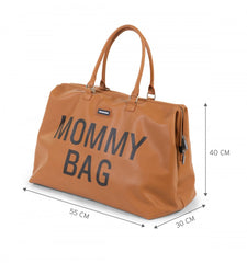 Childhome didelis mamos krepšys Mommy bag, Leatherlook Brown