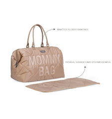 Childhome didelis mamos krepšys Mommy bag, Puffered beige