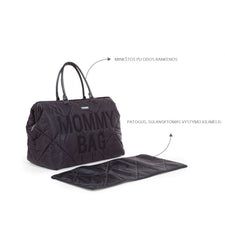 Childhome didelis mamos krepšys Mommy bag, Puffered Black