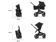 Bugaboo Fox 5  2 in 1 - Spalva - Black - Midnight Black - Morning Pink